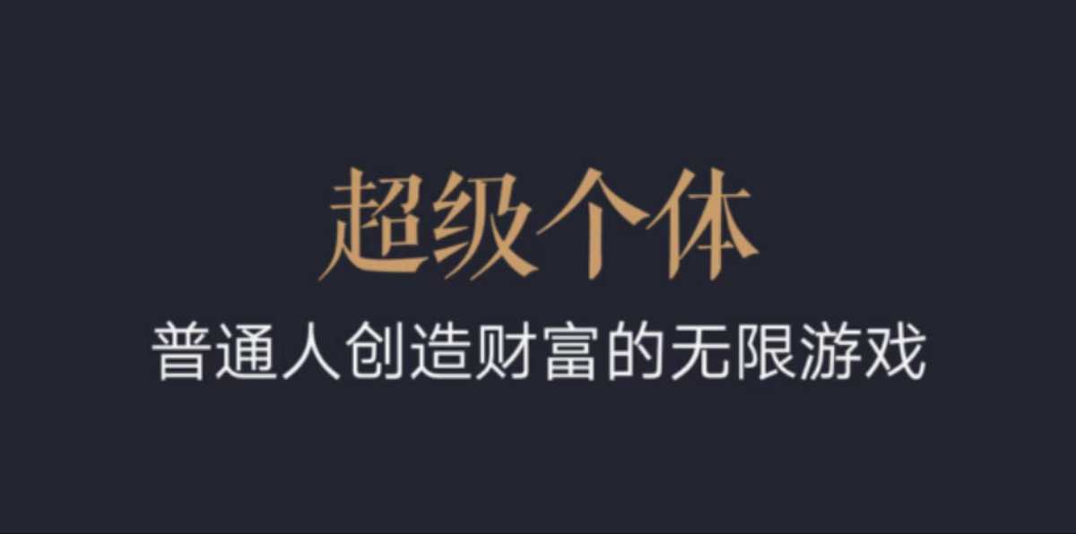 超级个体：2024-2025翻盘指南，普通人创造财富的无限游戏-hcnxn
