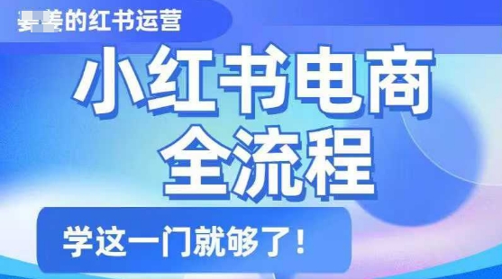 小红书电商全流程，精简易懂，从入门到精通，学这一门就够了-hcnxn