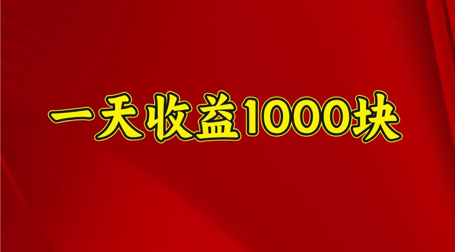 一天收益1000块，2025全网首发-hcnxn