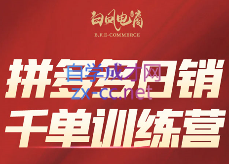 白凤电商·拼多多日销千单训练营(更新4月)-hcnxn