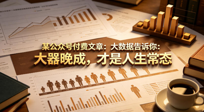 某公众号付费文章：大数据告诉你：大器晚成，才是人生常态-hcnxn