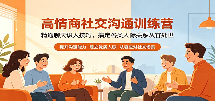 高情商社交沟通训练营：精通聊天识人技巧，搞定各类人际关系从容处世-hcnxn