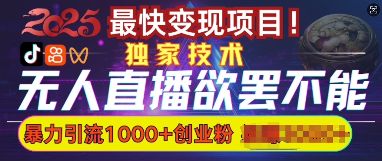 欲罢不能的无人直播引流，超暴力日引流1000+高质量精准创业粉-hcnxn