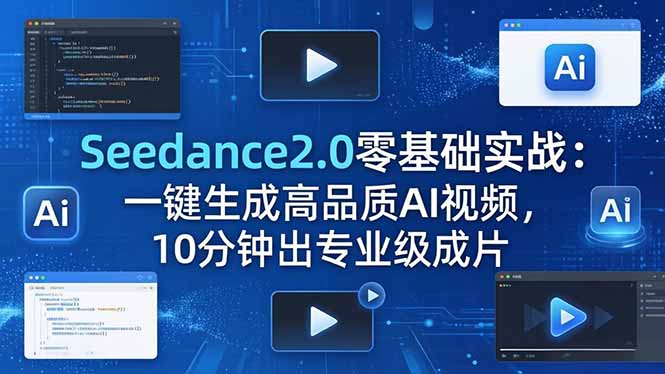 Seedance2.0零基础实战：一键生成高品质AI视频，10分钟出专业级成片-hcnxn