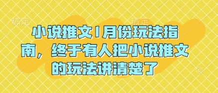 小说推文1月份玩法指南，终于有人把小说推文的玩法讲清楚了!-hcnxn
