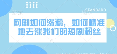 网剧如何涨粉，如何精准地去涨我们的短剧粉丝-hcnxn