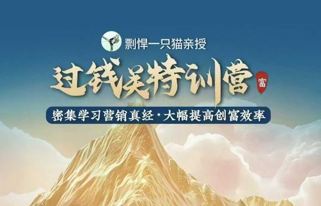剽悍一只猫-过钱关特训营，学习营销真经 大幅度提高创富效率-hcnxn