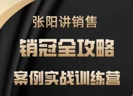张阳讲销售实战训练营，​案例实战训练，销冠全攻略-hcnxn