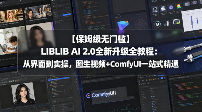 【保姆级无门槛】LIBLIB AI 2.0全新升级全教程：从界面到实操，图生视频+ComfyUI一站式精通-hcnxn