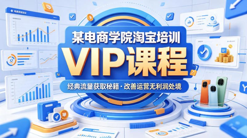 某电商学院淘宝培训VIP课程，各种经典有用的流量获取秘籍，改善运营产品没利润的处境(2026年5月)-hcnxn