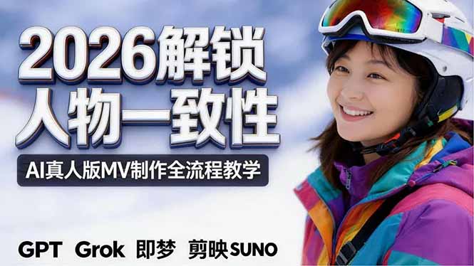 2026独创解锁人物一致性：AI真人版MV制作，不讲空话，不拼概念，全流程实操-hcnxn