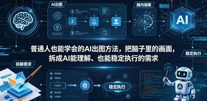 普通⼈也能学会的AI出图⽅法，把脑子里的画面，拆成AI能理解、也能稳定执行的需求【文档】-hcnxn
