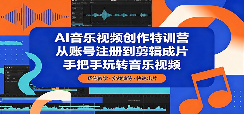 AI音乐视频创作特训营：从账号注册到剪辑成片，手把手玩转音乐视频-hcnxn