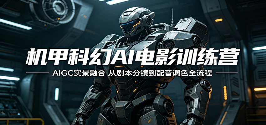 机甲科幻AI电影训练营：AIGC实景融合，从剧本分镜到配音调色全流程-hcnxn