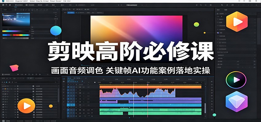 剪映高阶必修课：画面音频调色，关键帧AI功能案例落地实操-hcnxn
