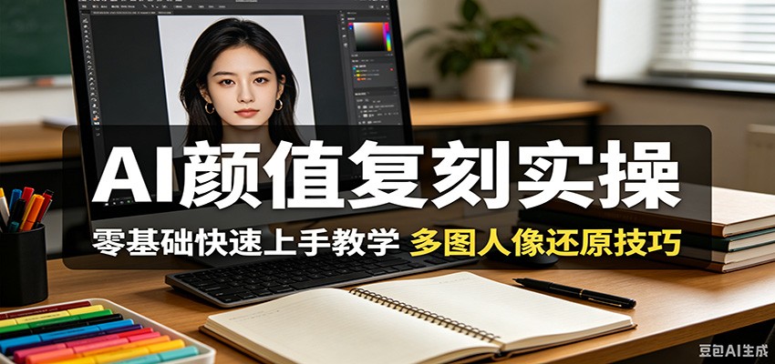 AI颜值复刻实操，零基础快速上手教学，多图人像还原技巧-hcnxn