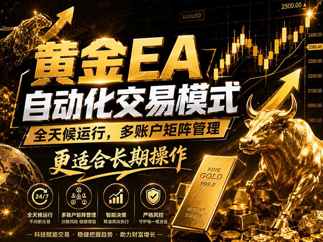 黄金EA量化：多窗口矩阵稳定运行，系统自动执行，收益空间持续放大-hcnxn