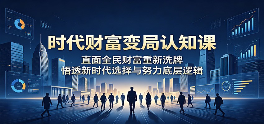时代财富变局认知课：直面全民财富重新洗牌，悟透新时代选择与努力底层逻辑-hcnxn
