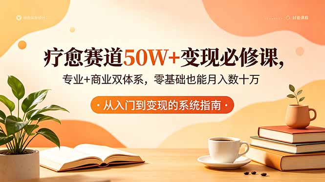 疗愈赛道50W+变现必修课，专业+商业双体系，零基础也能月入数十万-hcnxn