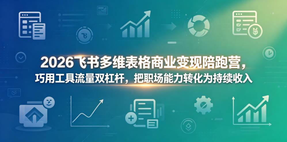 2026飞书多维表格商业变现陪跑营，巧用工具流量双杠杆，把职场能力转化为持续收入-hcnxn