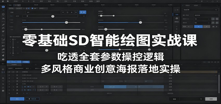 零基础SD智能绘图实战课：吃透全套参数操控逻辑，多风格商业创意海报落地实操-hcnxn