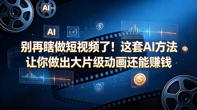 别再瞎做短视频了！这套 AI 方法让你做出大片级动画还能赚钱【原创双语字幕】-hcnxn
