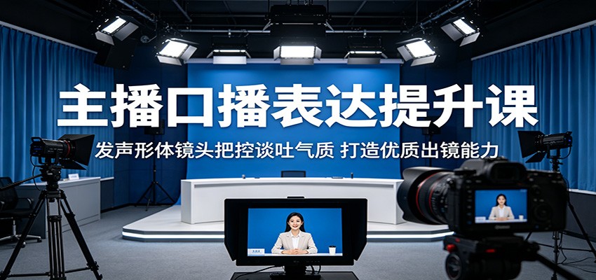 主播口播表达提升课：发声形体镜头把控谈吐气质，打造优质出镜能力-hcnxn