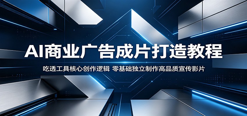 AI商业广告成片打造教程：吃透工具核心创作逻辑，零基础独立制作高品质宣传影片-hcnxn