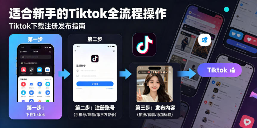 Tiktok下载注册发布，适合新手的Tiktok全流程操作-hcnxn