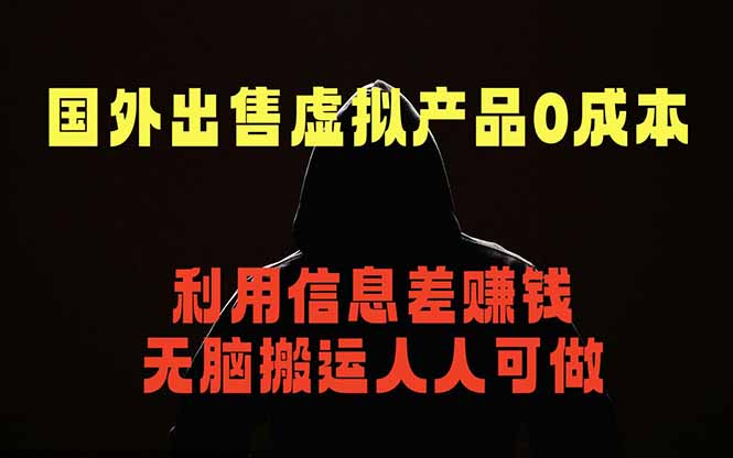 国外网站出售虚拟商品，人人可做，只需简单上传，不用引流，最简单得网赚项目-hcnxn