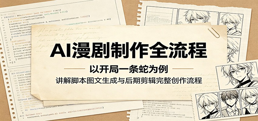 AI漫剧制作全流程：以开局一条蛇为例，讲解脚本图文生成与后期剪辑完整创作流程-hcnxn