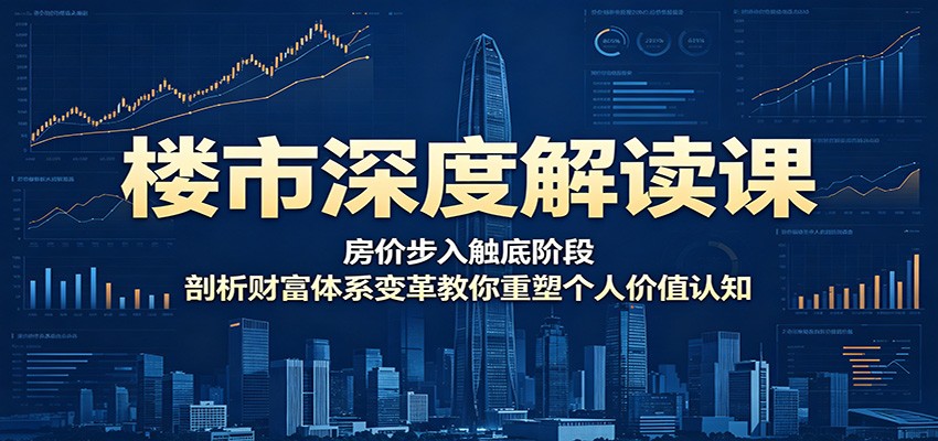 楼市深度解读课：房价步入触底阶段，剖析财富体系变革教你重塑个人价值认知-hcnxn
