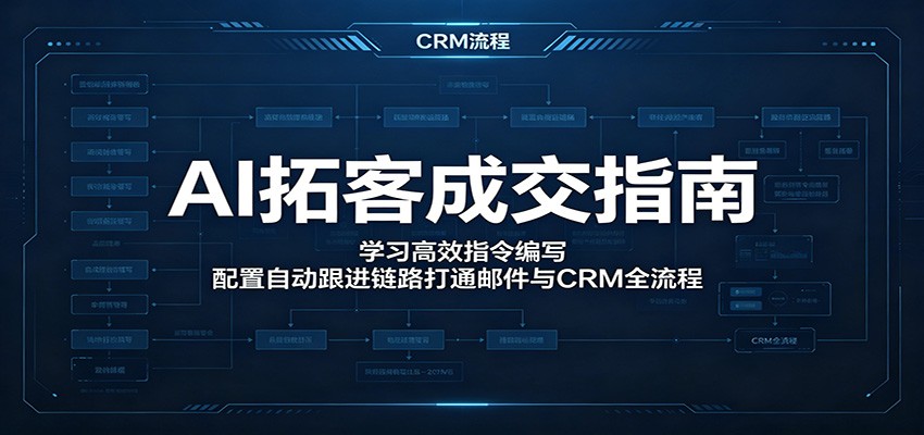 AI拓客成交指南：学习高效指令编写，配置自动跟进链路打通邮件与CRM全流程-hcnxn