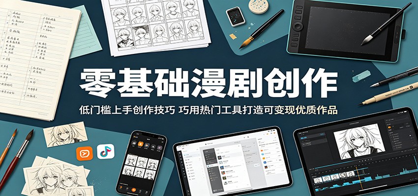 零基础漫剧创作：低门槛上手创作技巧，巧用热门工具打造可变现优质作品-hcnxn