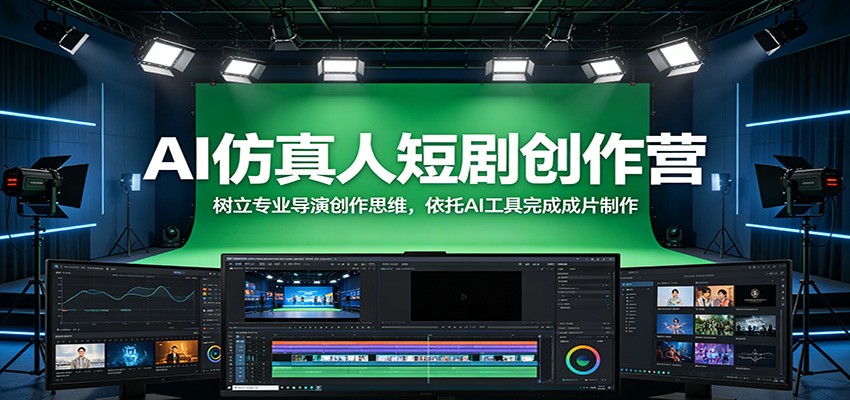 AI仿真人短剧创作营：树立专业导演创作思维，依托AI工具完成成片制作-hcnxn