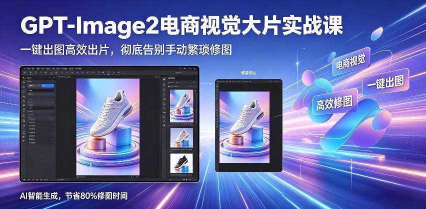 GPT-Image2电商视觉大片实战课，一键出图高效出片，彻底告别手动繁琐修图(更新)-hcnxn