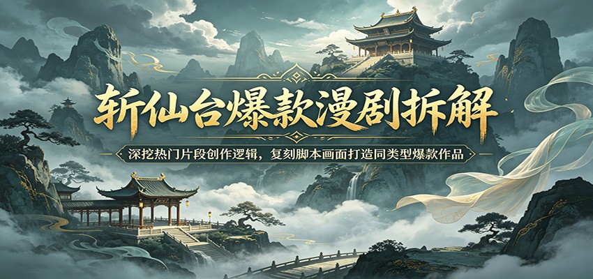 斩仙台爆款漫剧拆解：深挖热门片段创作逻辑，复刻脚本画面打造同类型爆款作品-hcnxn