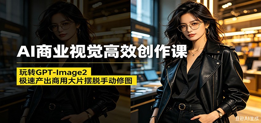 AI商业视觉高效创作课：玩转GPT-Image2，极速产出商用大片摆脱手动修图(更新)-hcnxn