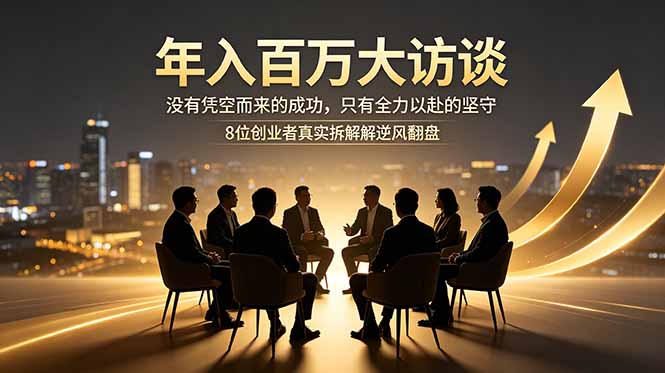 年入百万大访谈：没有凭空而来的成功，只有全力以赴的坚守，8位创业者真实拆解逆风翻盘路-hcnxn