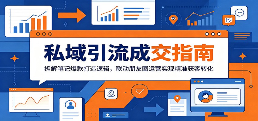 私域引流成交指南：拆解笔记爆款打造逻辑，联动朋友圈运营实现精准获客转化-hcnxn