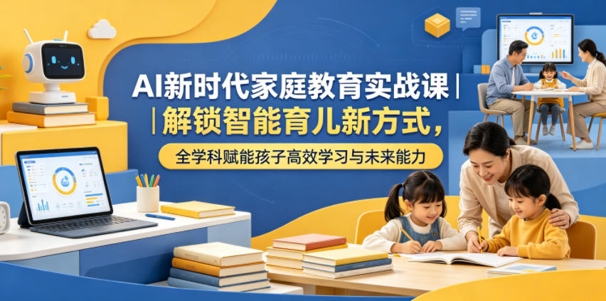 AI新时代家庭教育实战课｜解锁智能育儿新方式，全学科赋能孩子高效学习与未来能力-hcnxn