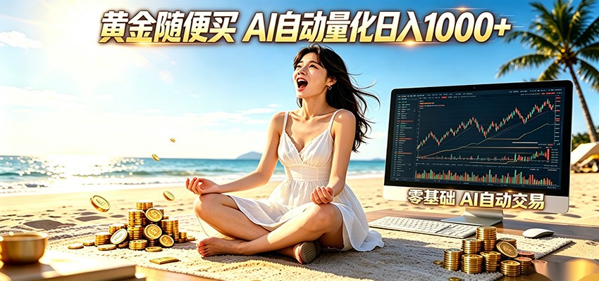 黄金随便买？AI自动外汇量化交易 在家当皇帝 日入1000+-hcnxn
