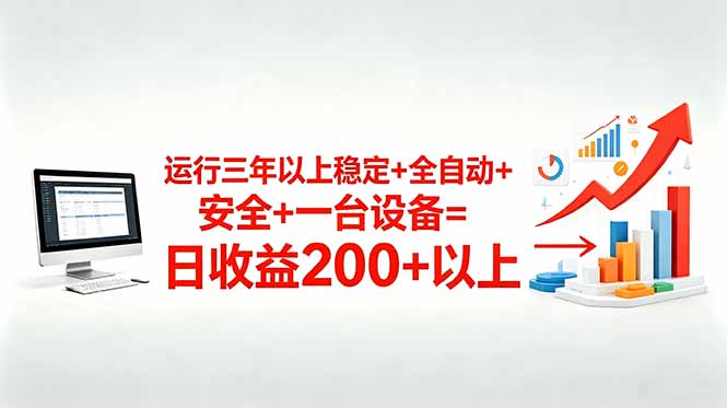 三年以上稳定+全自动+安全+一台设备=日收益200+-hcnxn