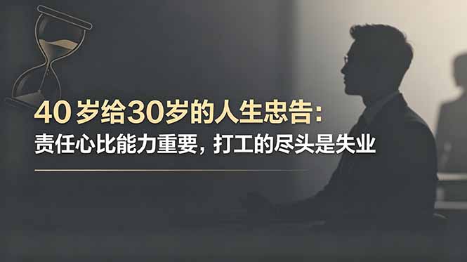 付费文章：40岁给30岁的人生忠告：责任心比能力重要，打工的尽头是失业-hcnxn