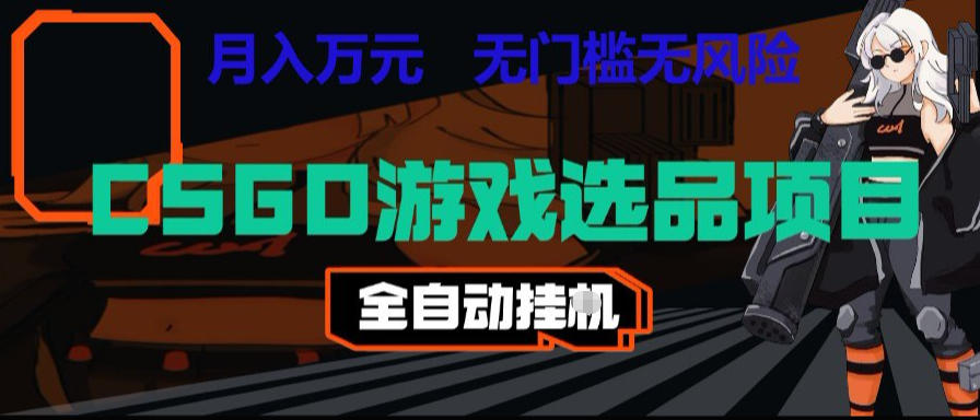 CSGO游戏自动扫货项目，全自动运行，月入1W，无风险，长期稳定可以做【揭秘】-hcnxn