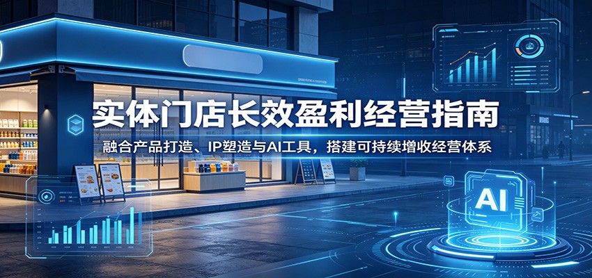 实体门店长效盈利经营指南：融合产品打造、IP塑造与AI工具，搭建可持续增收经营体系-hcnxn