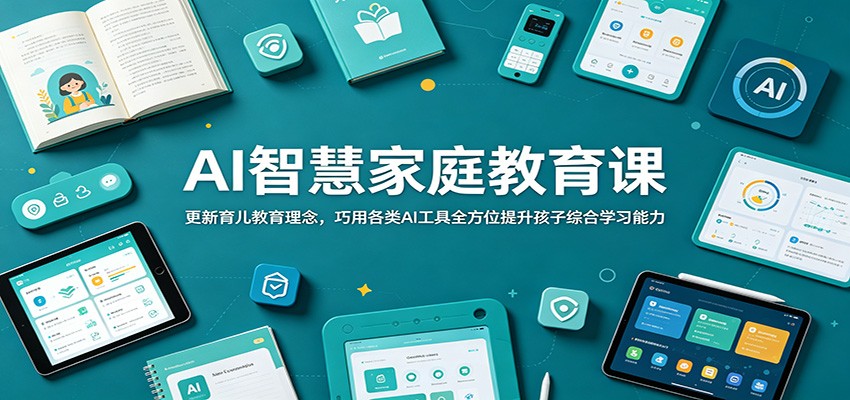 AI智慧家庭教育课：更新育儿教育理念，巧用各类AI工具全方位提升孩子综合学习能力-hcnxn