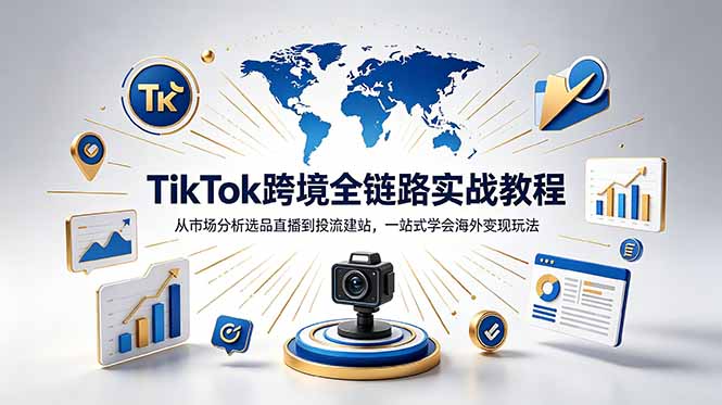 TikTok+独立站跨境基础全套教程，拆解平台盈利逻辑，新手从零跑通变现全流程-hcnxn