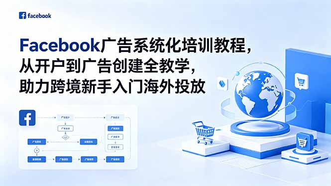 Facebook广告系统化培训教程，从开户到广告创建全教学，助力跨境新手入门海外投放-hcnxn