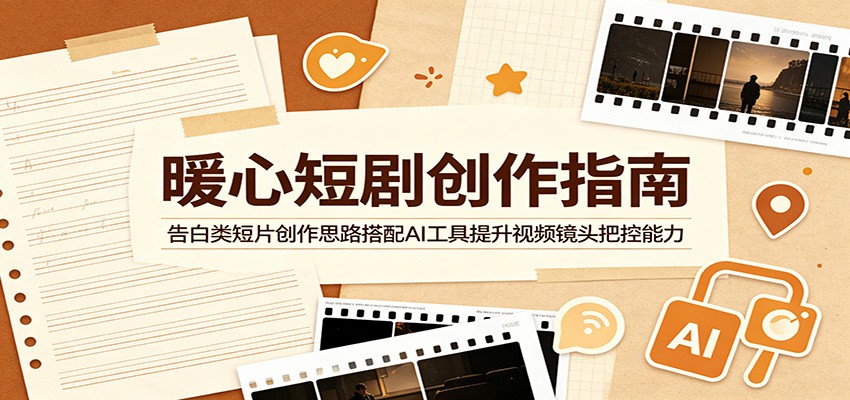 暖心短剧创作指南：告白类短片创作思路搭配AI工具提升视频镜头把控能力-hcnxn